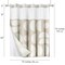 Americanflat 72x75 Hookless Shower Curtain - Abstract Khaki Cream Shower Curtain with Sheer Panel, Snap-In Liner, and Grommets - 100% Polyester